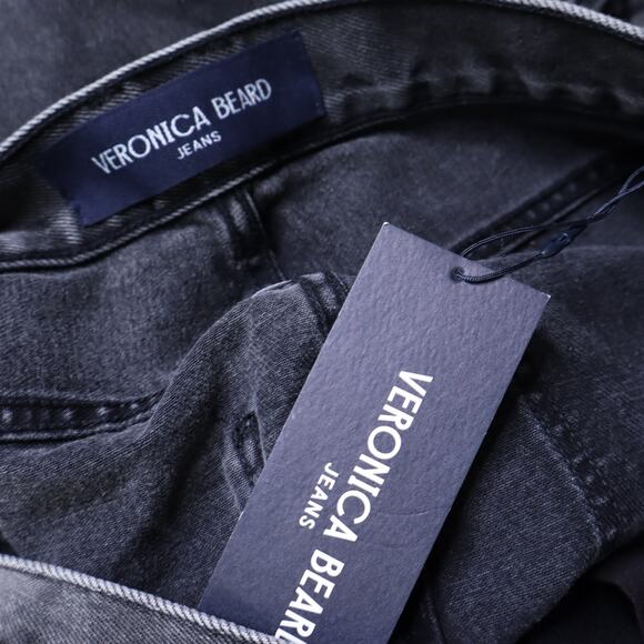 VERONICA BEARD NWT Dylan Rhinestone Stripe Jeans Onyx Straight Leg Women's 29 - Picture 11 of 14